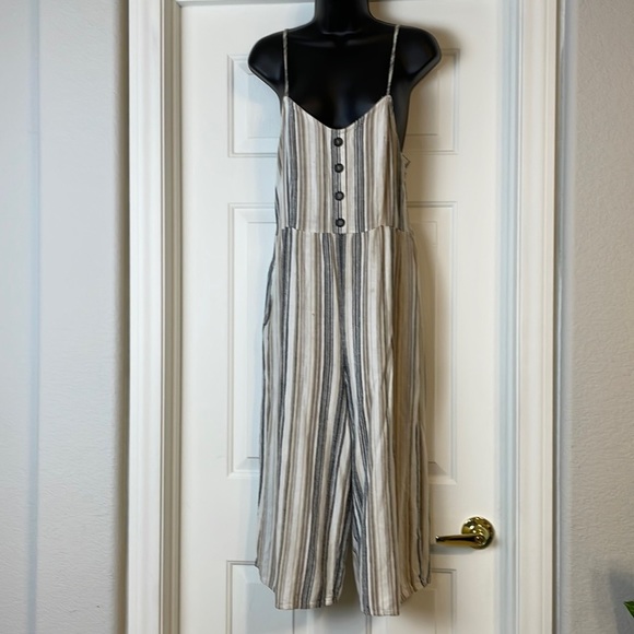 Striped Jumpsuit Sz L - Picture 1 of 4